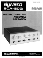 Dynaco SCA-80-Q - Service Manual